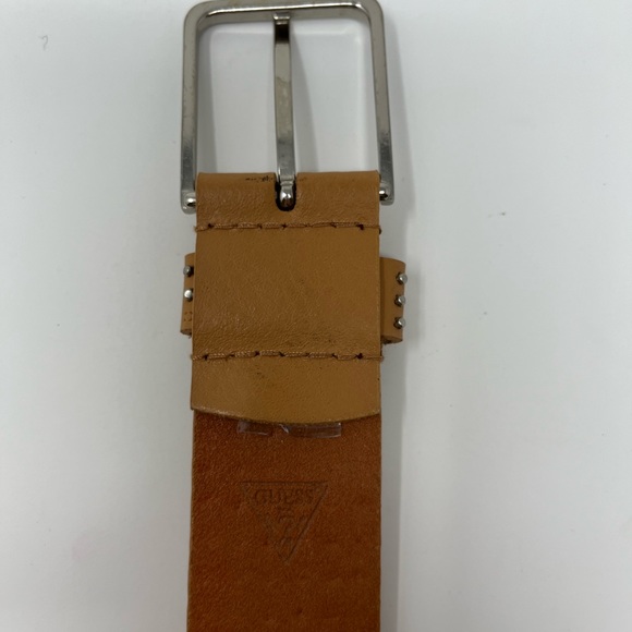 Tan Guess Leather Studded Belt - Picture 3 of 5